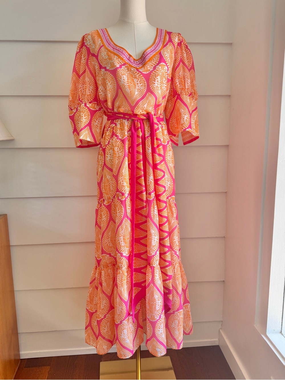 Gretchen Scott Provence Boho Paisley Maxi Dress XL